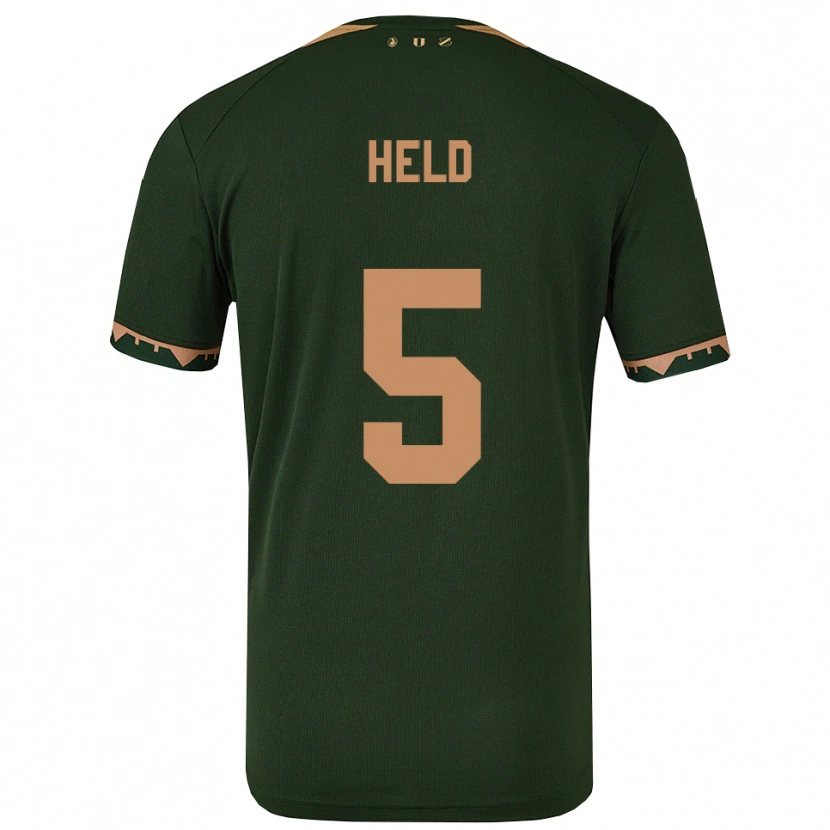 Danxen Dětské Nazjir Held #5 Zelená Zlatá Daleko Hráčské Dresy 2025/26 Dres
