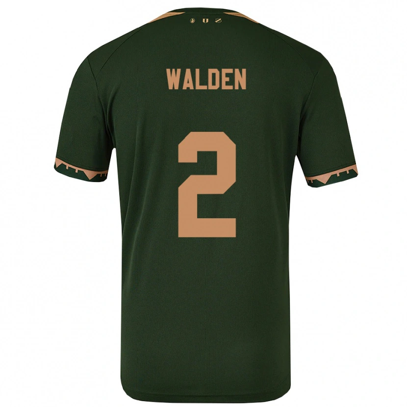 Danxen Dětské Jaden Walden #2 Zelená Zlatá Daleko Hráčské Dresy 2025/26 Dres