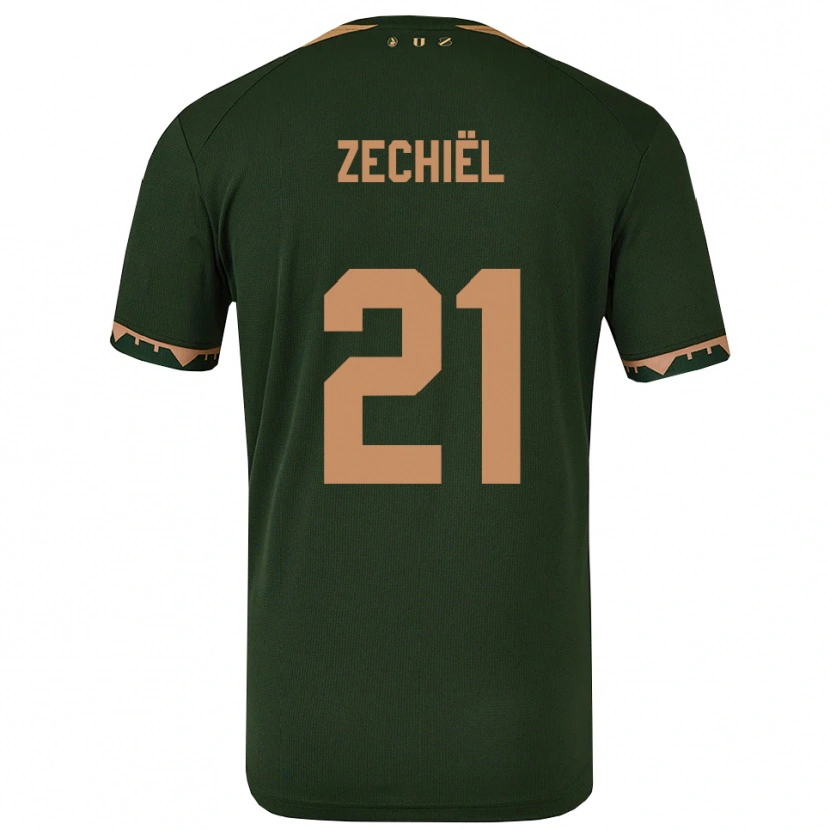 Danxen Dětské Gjivai Zechiël #21 Zelená Zlatá Daleko Hráčské Dresy 2025/26 Dres