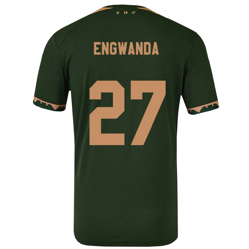 Danxen Dětské Alonzo Engwanda #27 Zelená Zlatá Daleko Hráčské Dresy 2025/26 Dres