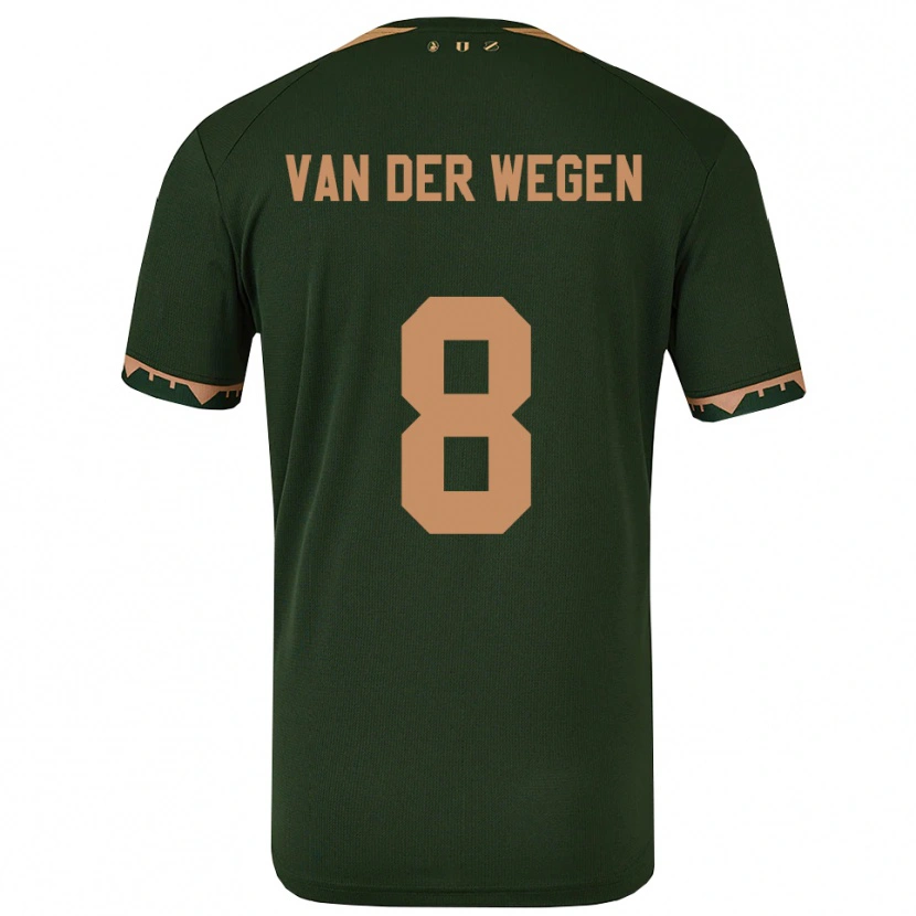 Danxen Dětské Sil Van Der Wegen #8 Zelená Zlatá Daleko Hráčské Dresy 2025/26 Dres