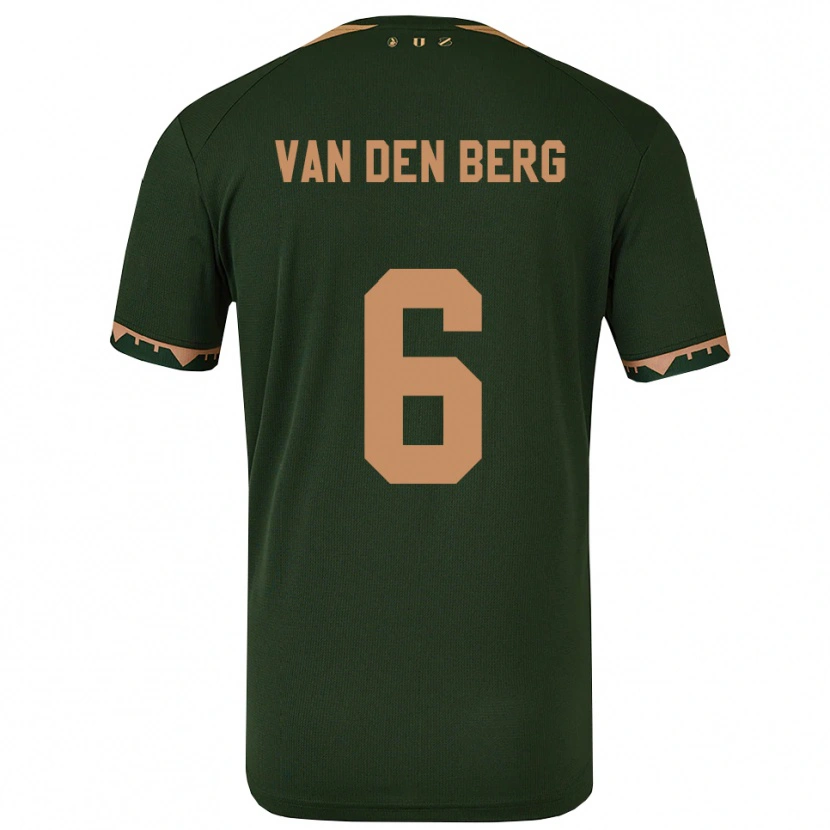 Danxen Dětské Davy Van Den Berg #6 Zelená Zlatá Daleko Hráčské Dresy 2025/26 Dres