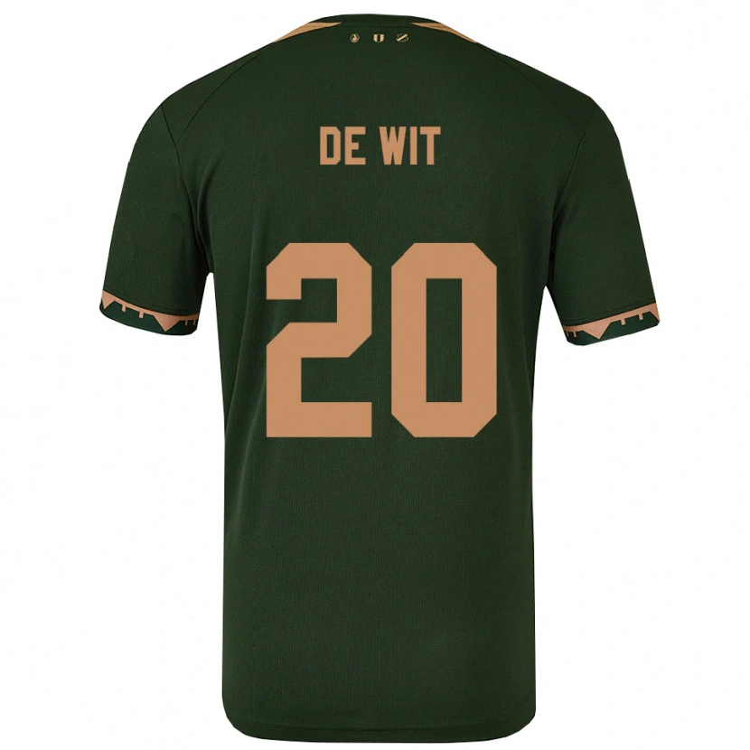 Danxen Dětské Dani De Wit #20 Zelená Zlatá Daleko Hráčské Dresy 2025/26 Dres