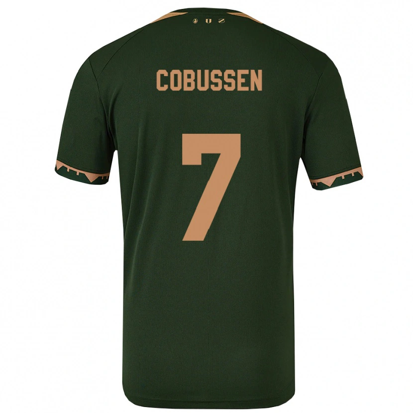 Danxen Dětské Sophie Cobussen #7 Zelená Zlatá Daleko Hráčské Dresy 2025/26 Dres