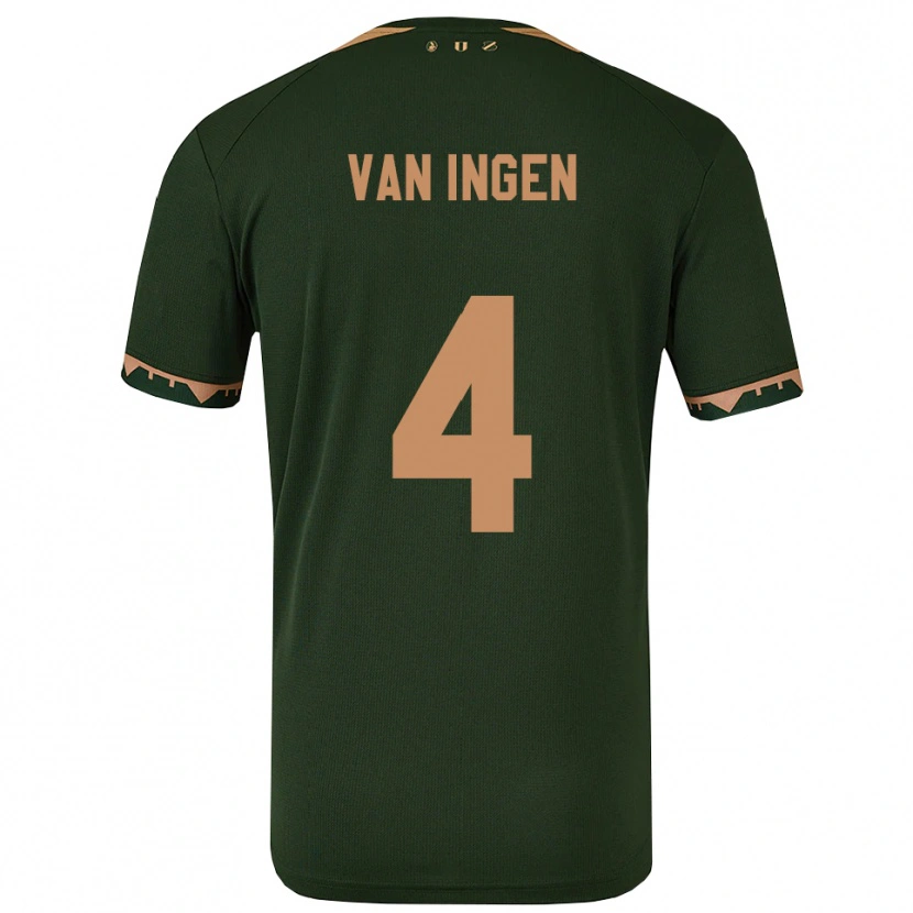 Danxen Dětské Thijs Van Ingen #4 Zelená Zlatá Daleko Hráčské Dresy 2025/26 Dres
