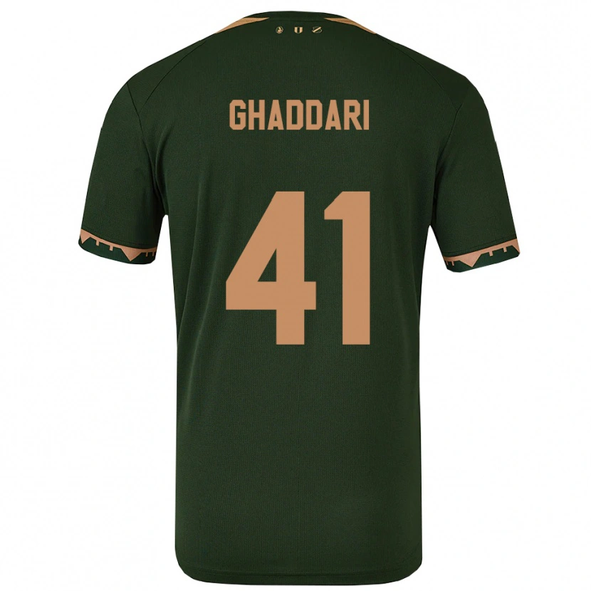 Danxen Dětské Massien Ghaddari #41 Zelená Zlatá Daleko Hráčské Dresy 2025/26 Dres