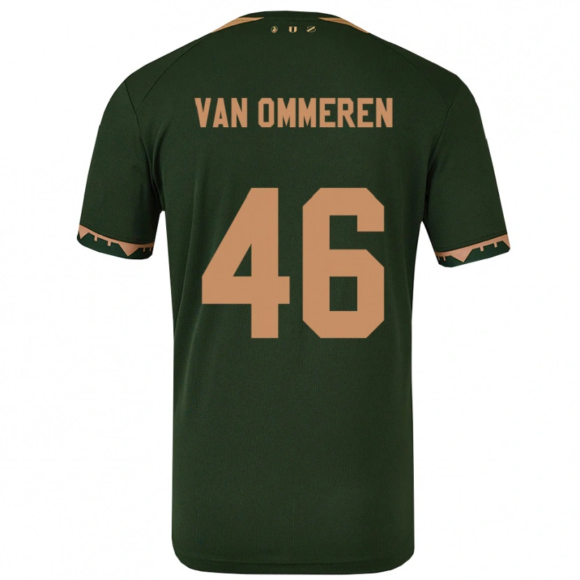 Danxen Dětské Jaygo Van Ommeren #46 Zelená Zlatá Daleko Hráčské Dresy 2025/26 Dres