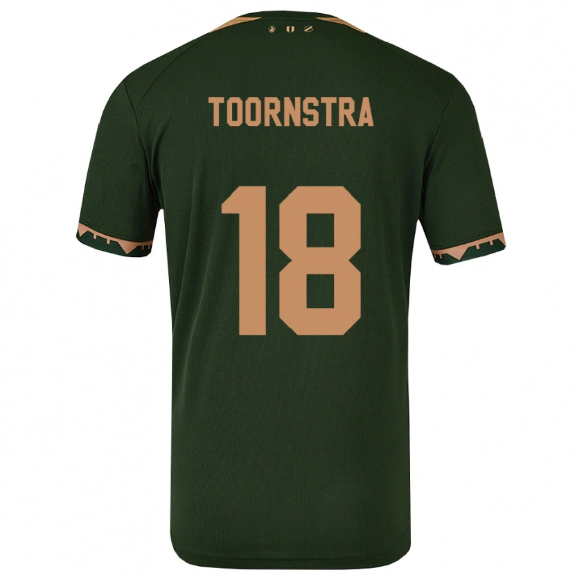 Danxen Dětské Jens Toornstra #18 Zelená Zlatá Daleko Hráčské Dresy 2025/26 Dres