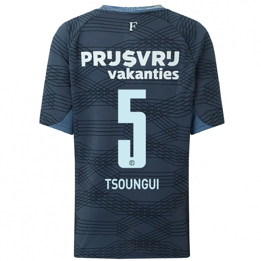 Danxen Dětské Antef Tsoungui #5 Černá Šedá Daleko Hráčské Dresy 2025/26 Dres