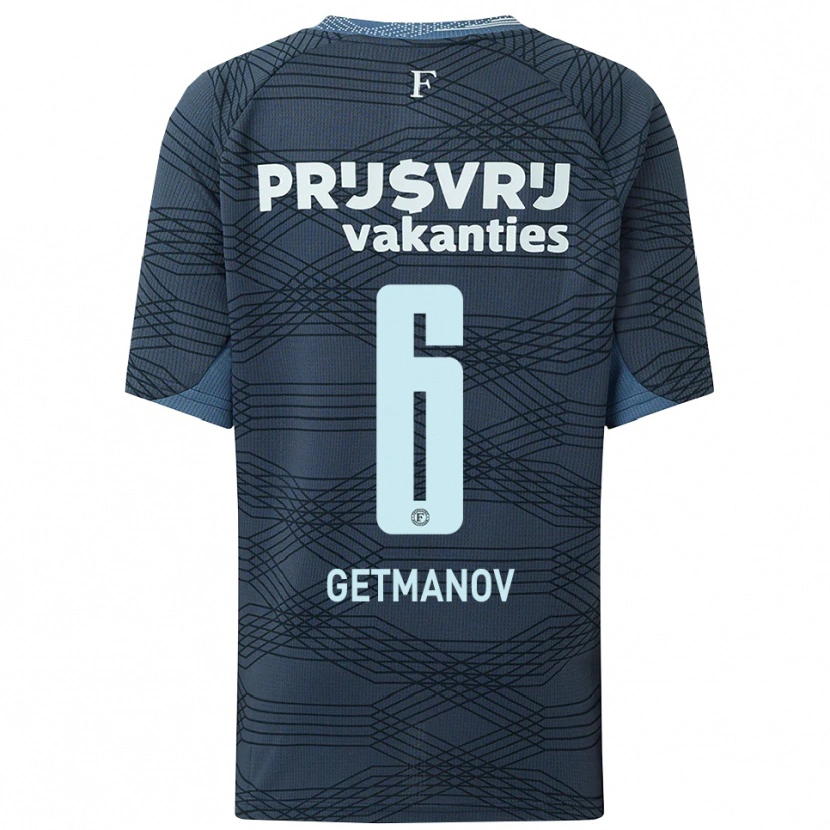 Danxen Dětské Zakhar Getmanov #6 Černá Šedá Daleko Hráčské Dresy 2025/26 Dres