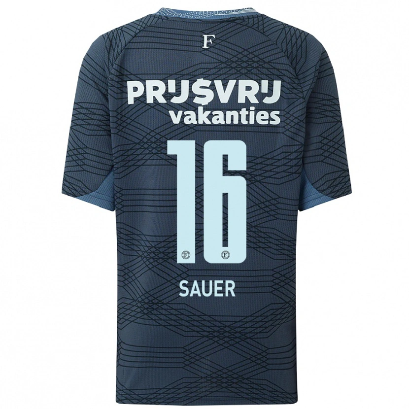 Danxen Dětské Leo Sauer #16 Černá Šedá Daleko Hráčské Dresy 2025/26 Dres