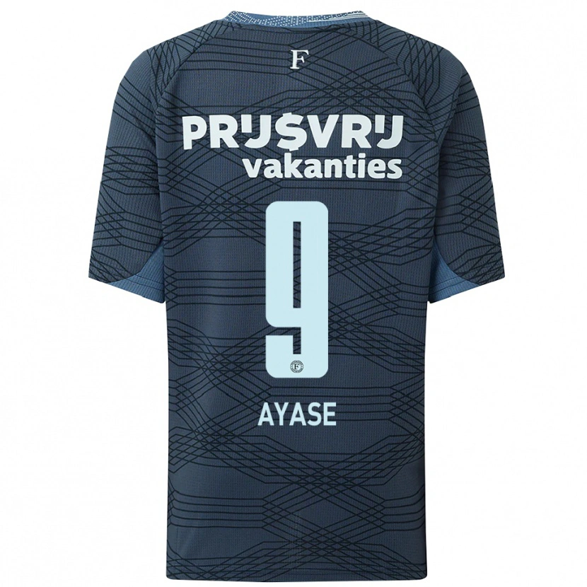 Danxen Dětské Ayase Ueda #9 Černá Šedá Daleko Hráčské Dresy 2025/26 Dres