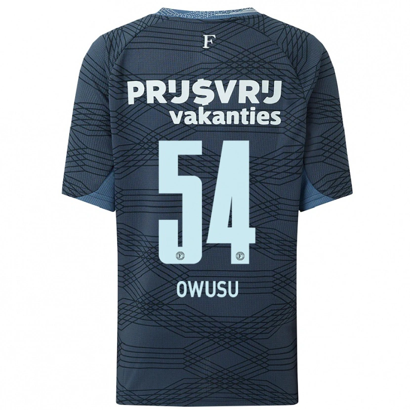 Danxen Dětské Denzel Owusu #54 Černá Šedá Daleko Hráčské Dresy 2025/26 Dres