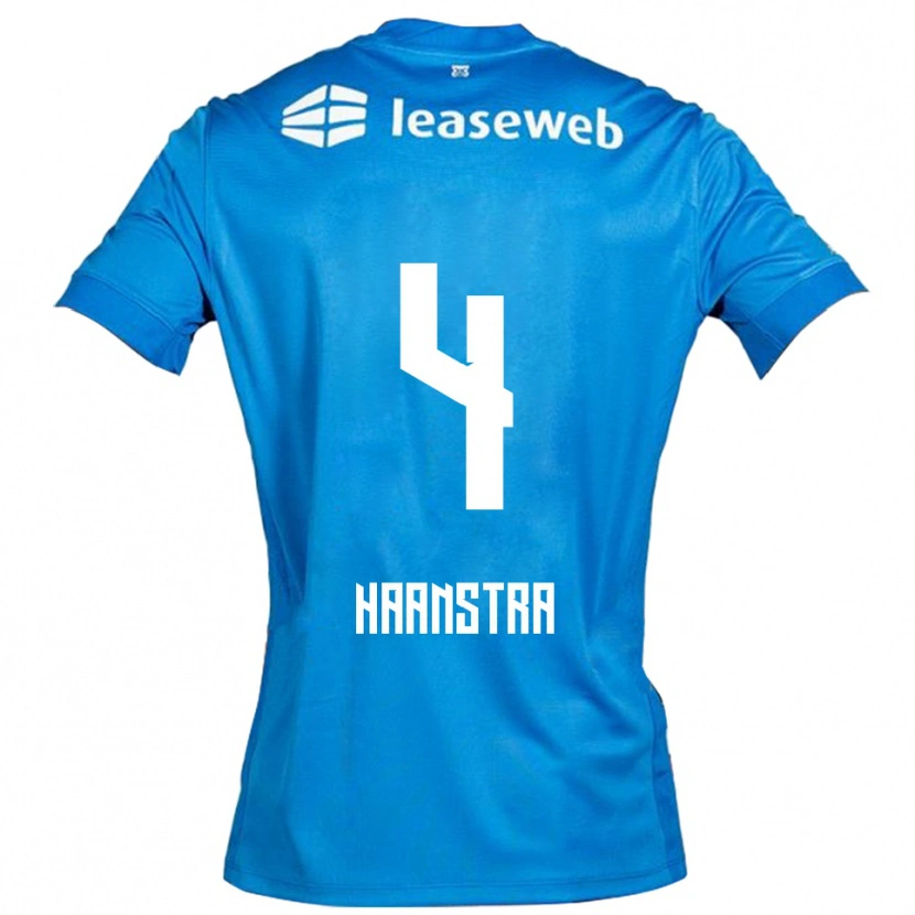 Danxen Dětské Jeen Haanstra #4 Modrá Bílá Daleko Hráčské Dresy 2025/26 Dres