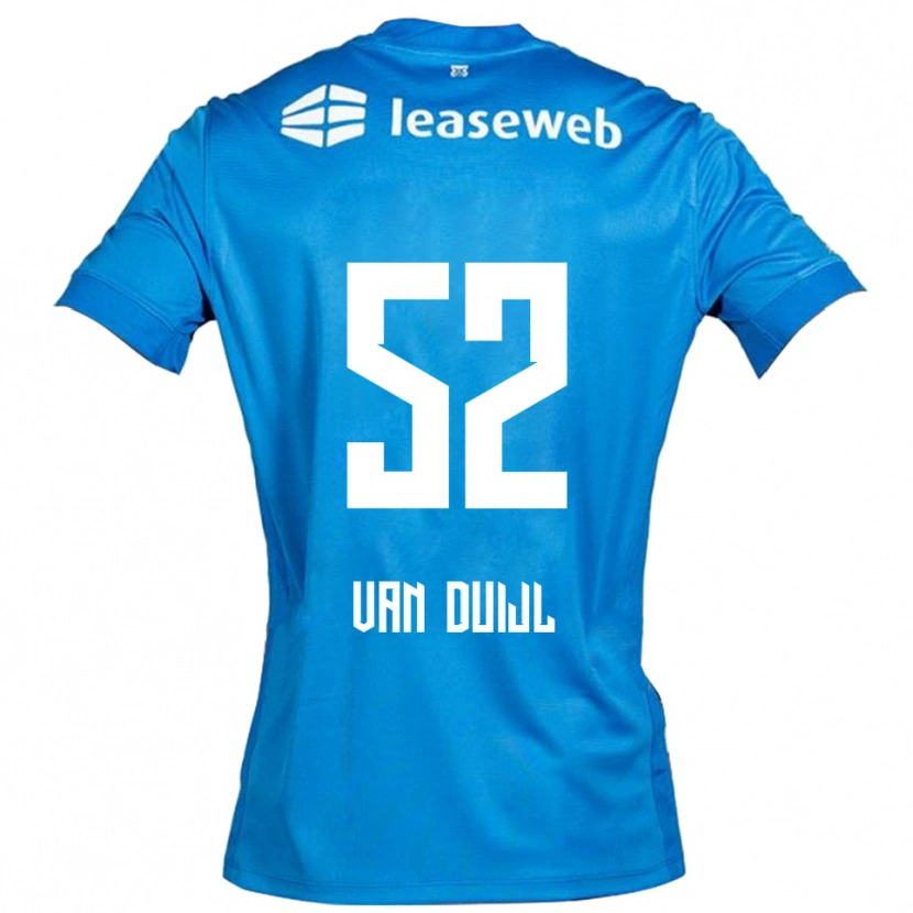 Danxen Dětské Billy Van Duijl #52 Modrá Bílá Daleko Hráčské Dresy 2025/26 Dres