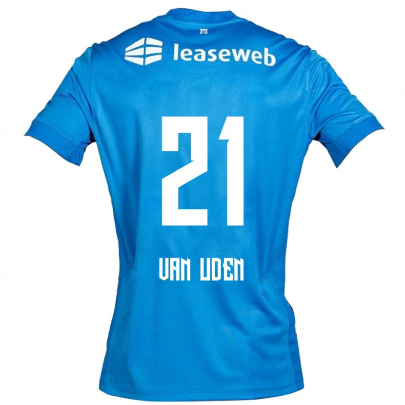 Danxen Dětské Jasmijn Van Uden #21 Modrá Bílá Daleko Hráčské Dresy 2025/26 Dres