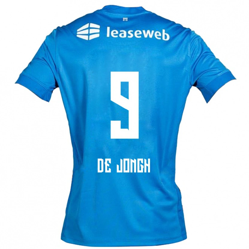 Danxen Dětské Iain De Jongh #9 Modrá Bílá Daleko Hráčské Dresy 2025/26 Dres