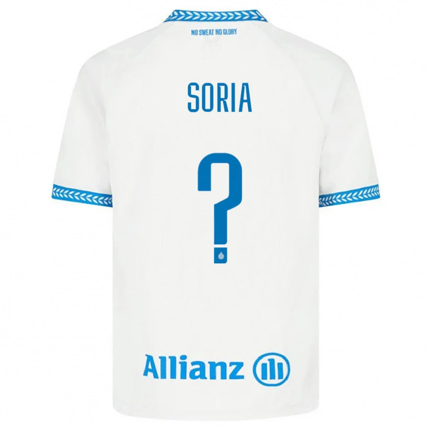 Danxen Dětské Matteo Soria #0 Modrá Bílá Daleko Hráčské Dresy 2025/26 Dres