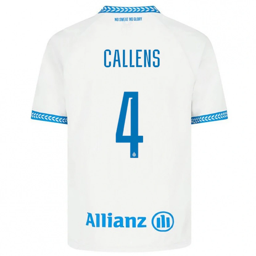 Danxen Dětské Emiel Callens #4 Modrá Bílá Daleko Hráčské Dresy 2025/26 Dres
