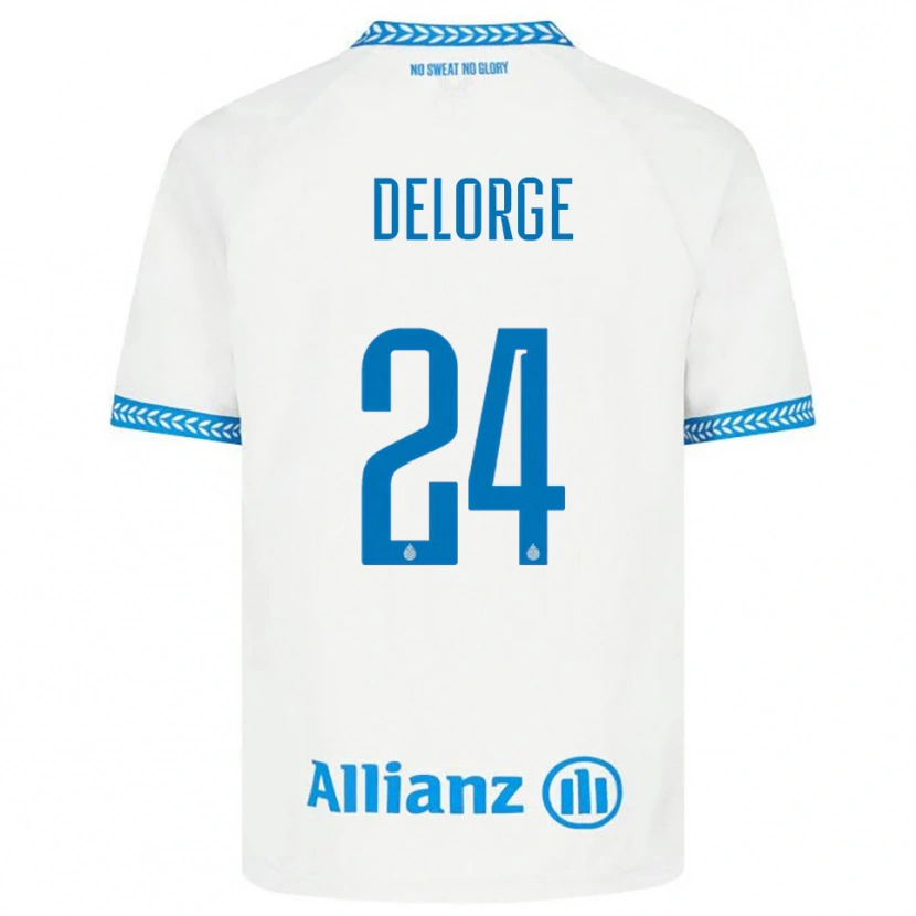 Danxen Dětské Lucas Delorge #24 Modrá Bílá Daleko Hráčské Dresy 2025/26 Dres