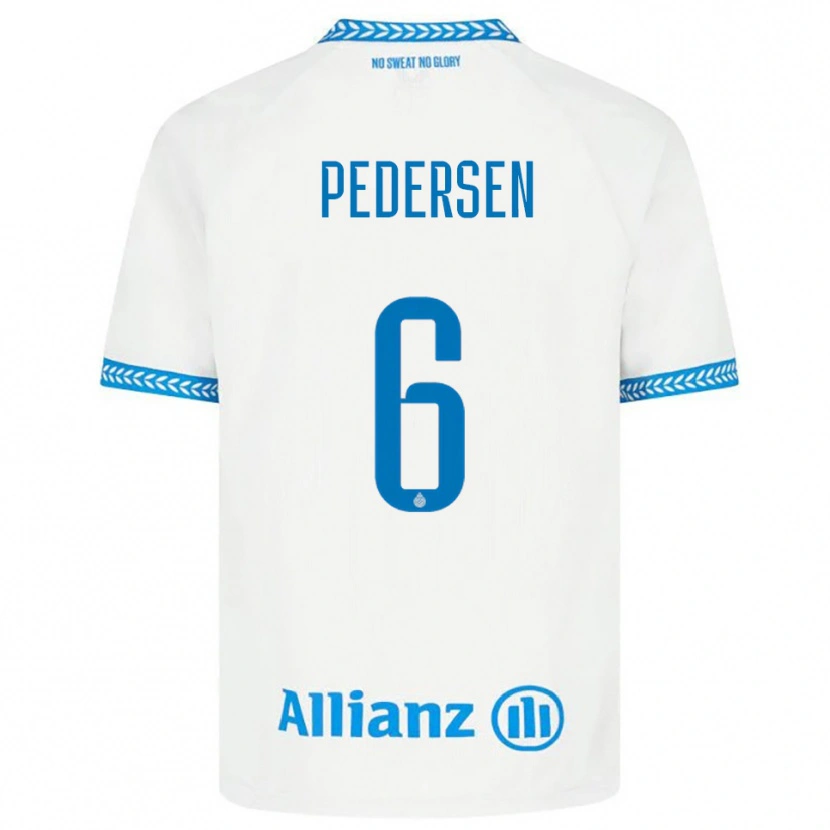 Danxen Dětské Lara Pedersen #6 Modrá Bílá Daleko Hráčské Dresy 2025/26 Dres