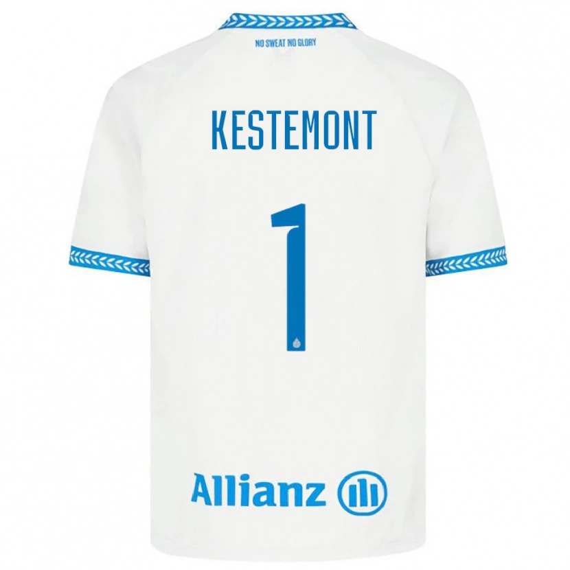 Danxen Dětské Thibeau Kestemont #1 Modrá Bílá Daleko Hráčské Dresy 2025/26 Dres
