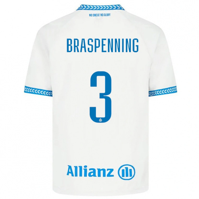 Danxen Dětské Daan Braspenning #3 Modrá Bílá Daleko Hráčské Dresy 2025/26 Dres