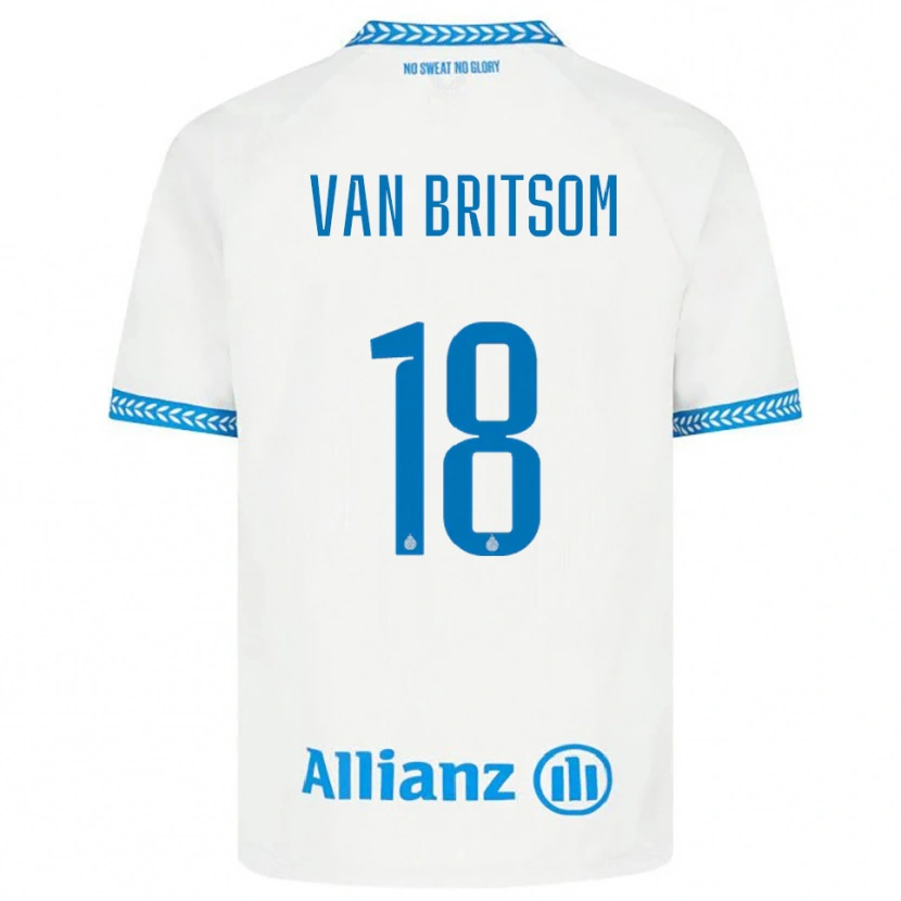 Danxen Dětské Jakke Van Britsom #18 Modrá Bílá Daleko Hráčské Dresy 2025/26 Dres