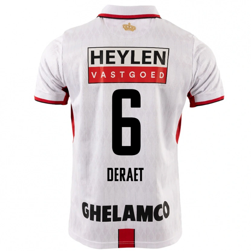 Danxen Dětské Xavi Deraet #6 Bílá Červená Daleko Hráčské Dresy 2025/26 Dres