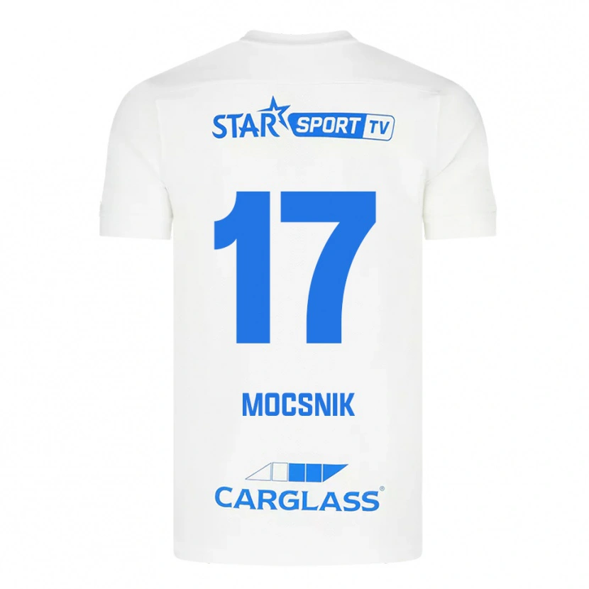 Danxen Dětské Manu Mocsnik #17 Bílá Modrá Daleko Hráčské Dresy 2025/26 Dres