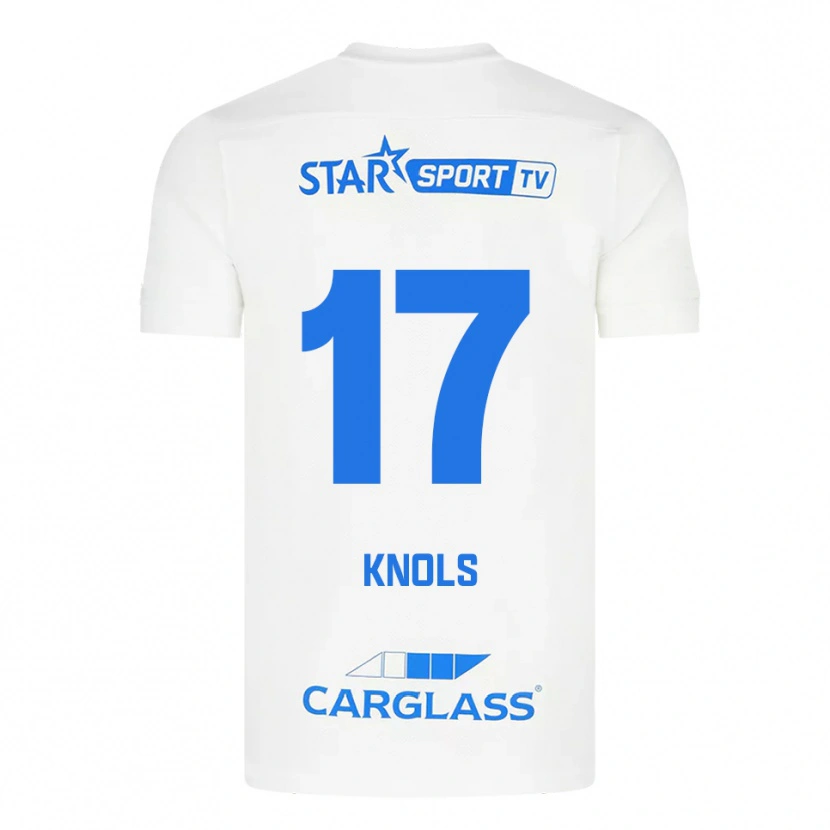 Danxen Dětské Myrthe Knols #17 Bílá Modrá Daleko Hráčské Dresy 2025/26 Dres