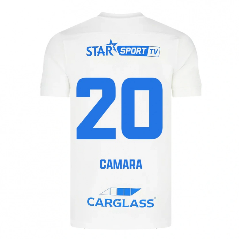 Danxen Dětské Ali Camara #20 Bílá Modrá Daleko Hráčské Dresy 2025/26 Dres