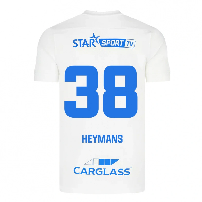 Danxen Dětské Daan Heymans #38 Bílá Modrá Daleko Hráčské Dresy 2025/26 Dres