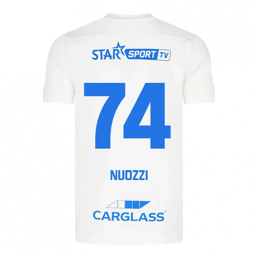 Danxen Dětské Cédric Nuozzi #74 Bílá Modrá Daleko Hráčské Dresy 2025/26 Dres
