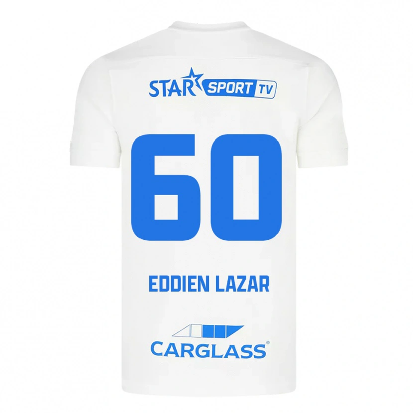 Danxen Dětské Saif Eddien Lazar #60 Bílá Modrá Daleko Hráčské Dresy 2025/26 Dres