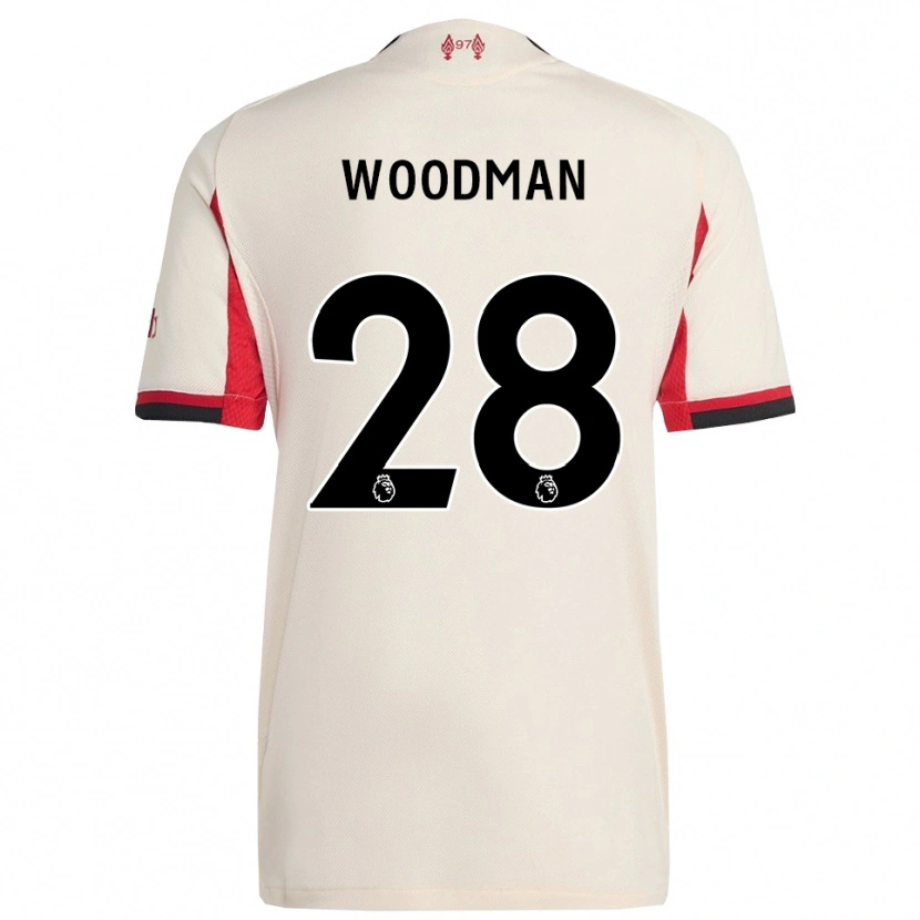 Danxen Dětské Freddie Woodman #28 Bílá Černá Daleko Hráčské Dresy 2025/26 Dres