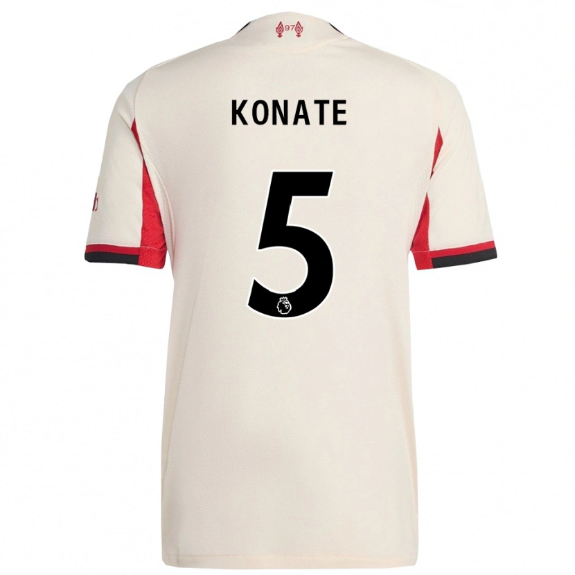 Danxen Dětské Ibrahima Konaté #5 Bílá Černá Daleko Hráčské Dresy 2025/26 Dres