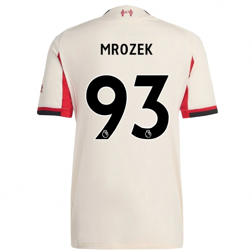 Danxen Dětské Fabian Mrozek #93 Bílá Černá Daleko Hráčské Dresy 2025/26 Dres
