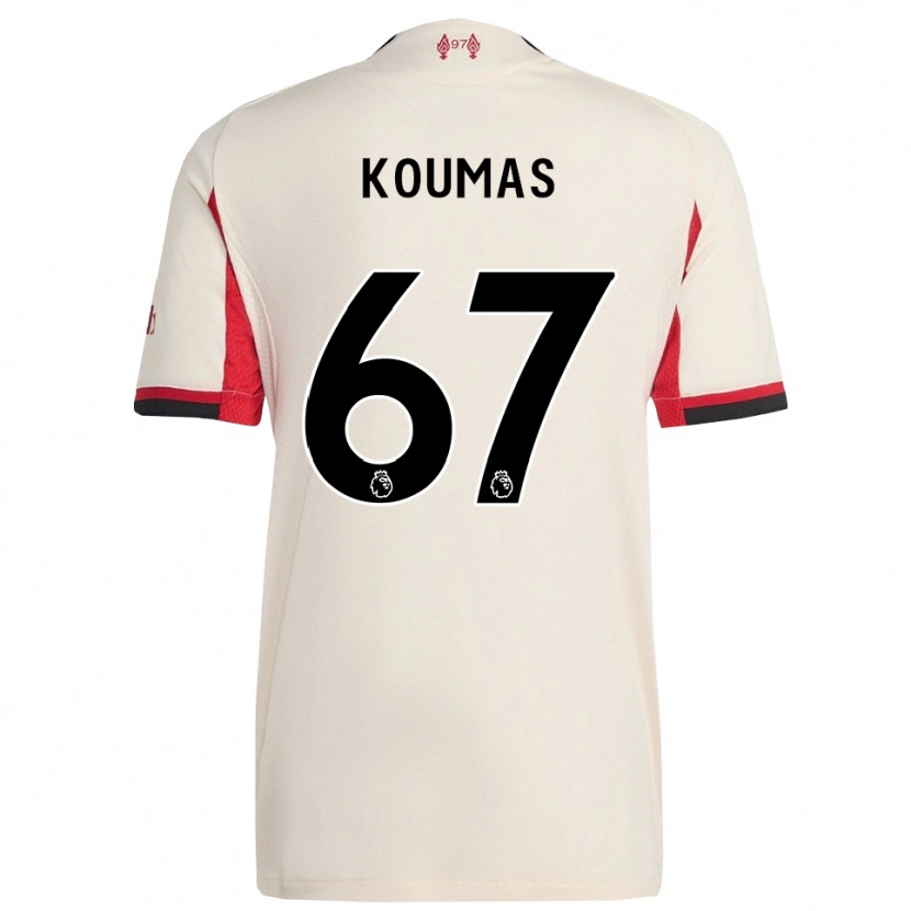 Danxen Dětské Lewis Koumas #67 Bílá Černá Daleko Hráčské Dresy 2025/26 Dres