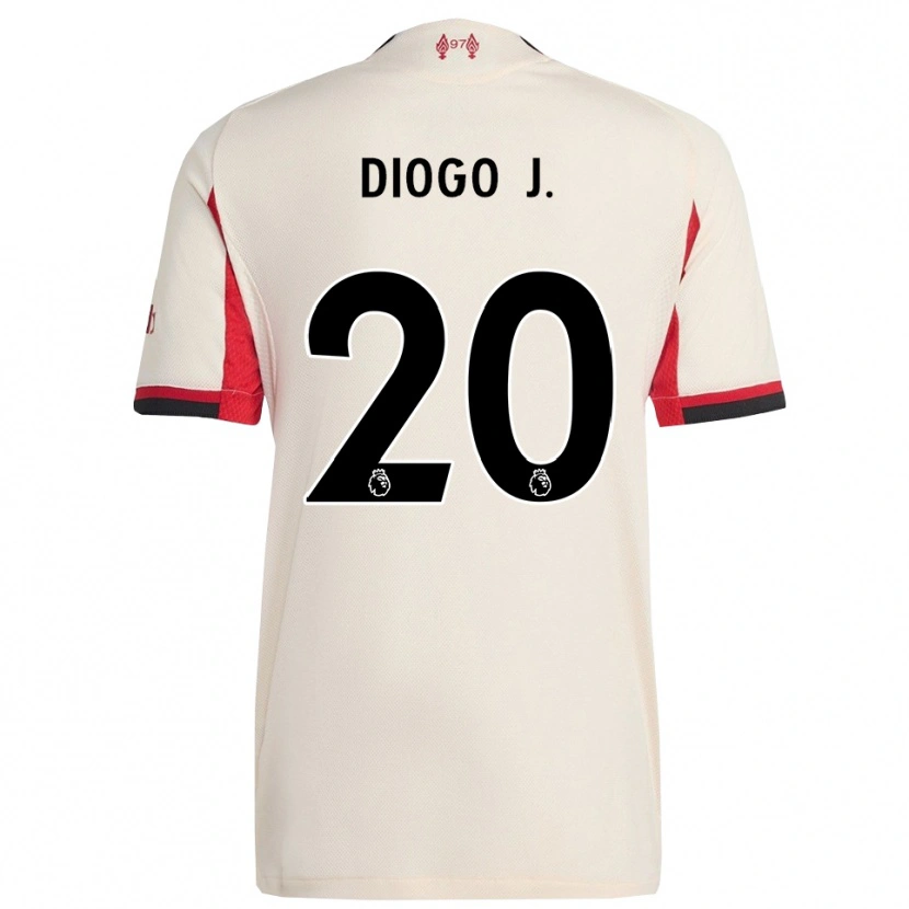 Danxen Dětské Diogo Jota #20 Bílá Černá Daleko Hráčské Dresy 2025/26 Dres