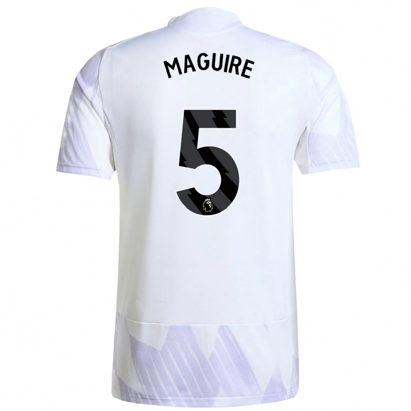 Danxen Dětské Harry Maguire #5 Bílá Fialová Fialová Daleko Hráčské Dresy 2025/26 Dres