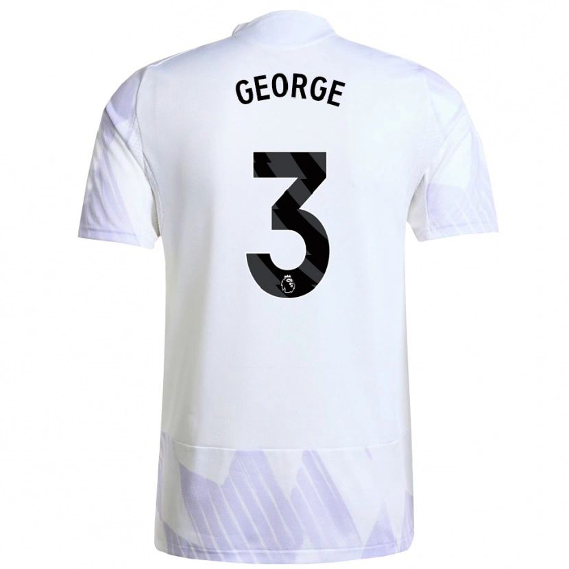 Danxen Dětské Gabby George #3 Bílá Fialová Fialová Daleko Hráčské Dresy 2025/26 Dres