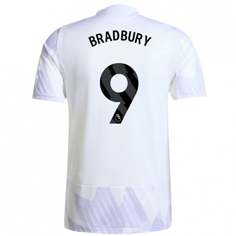 Danxen Dětské Louie Bradbury #9 Bílá Fialová Fialová Daleko Hráčské Dresy 2025/26 Dres