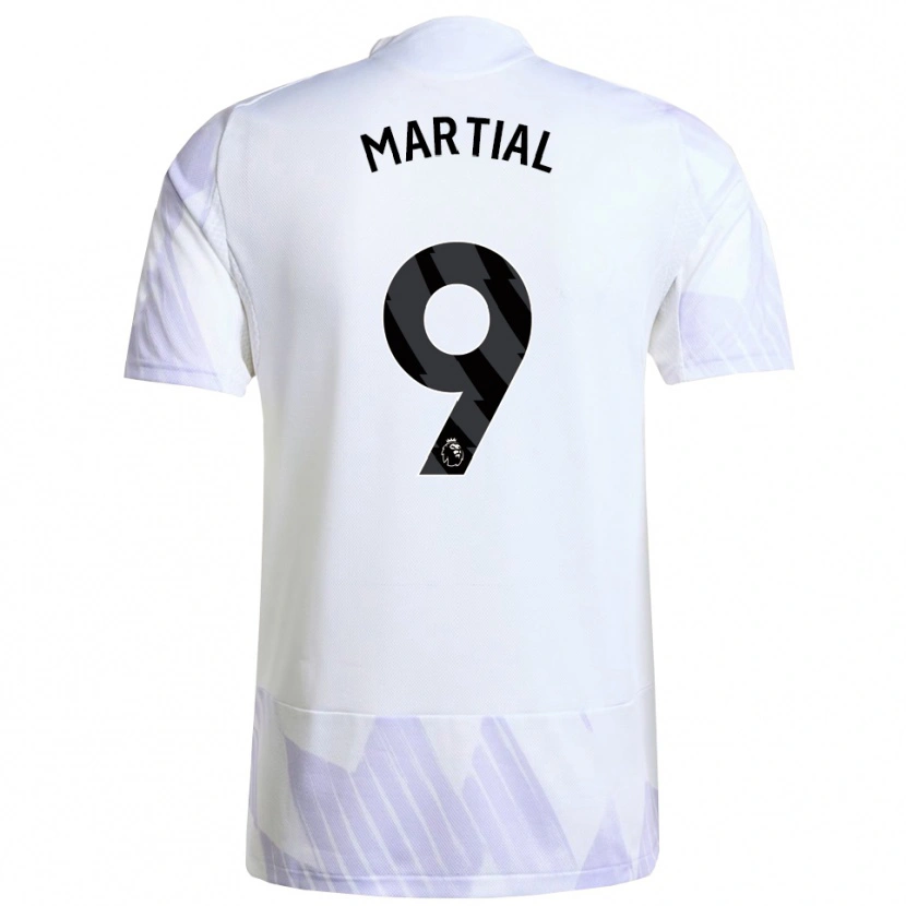 Danxen Dětské Anthony Martial #9 Bílá Fialová Fialová Daleko Hráčské Dresy 2025/26 Dres