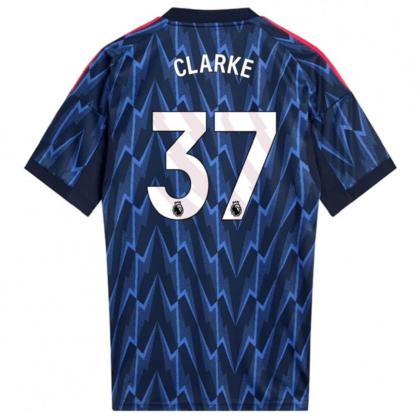 Danxen Dětské Brayden Clarke #37 Tmavě Modrá Červená Daleko Hráčské Dresy 2025/26 Dres