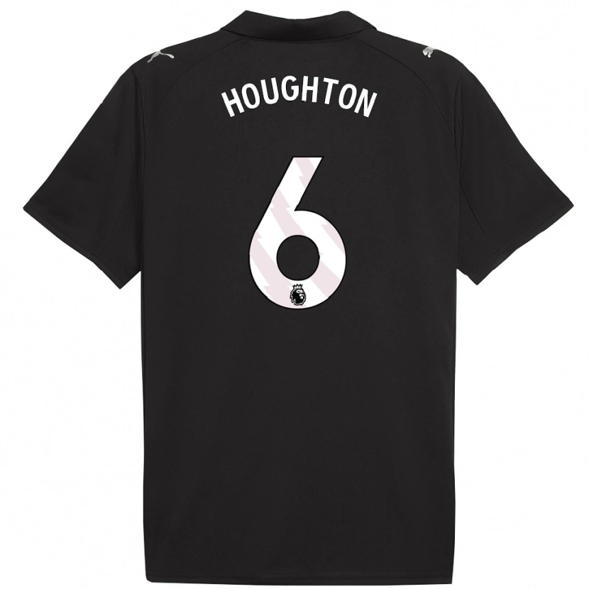 Danxen Dětské Steph Houghton #6 Černá Bílá Daleko Hráčské Dresy 2025/26 Dres