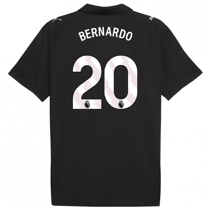 Danxen Dětské Bernardo Silva #20 Černá Bílá Daleko Hráčské Dresy 2025/26 Dres