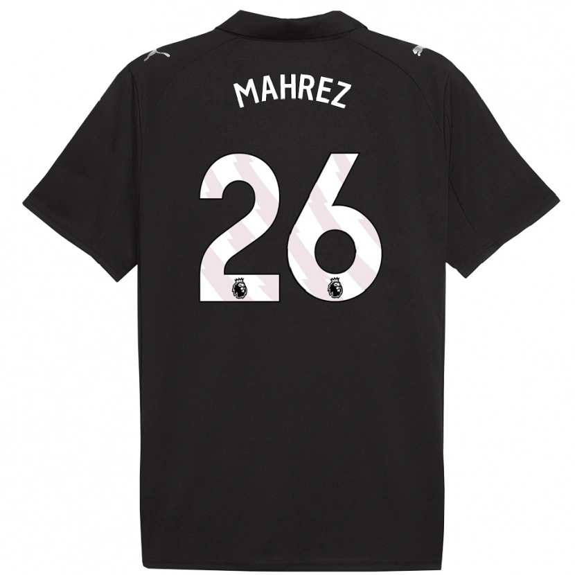 Danxen Dětské Riyad Mahrez #26 Černá Bílá Daleko Hráčské Dresy 2025/26 Dres