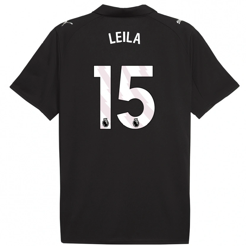 Danxen Dětské Leila Ouahabi #15 Černá Bílá Daleko Hráčské Dresy 2025/26 Dres