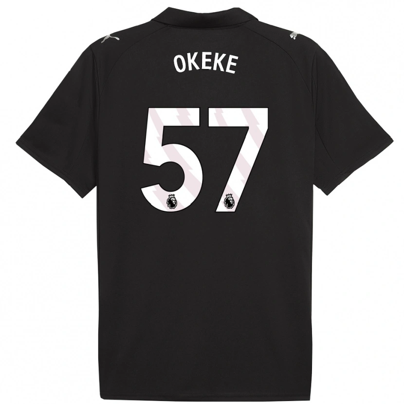 Danxen Dětské Michael Okeke #57 Černá Bílá Daleko Hráčské Dresy 2025/26 Dres